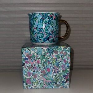 New in Box Lily Pulitzer Mug with Gold Handle